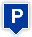 Parking icon on the map